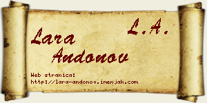Lara Andonov vizit kartica